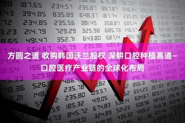 方圆之道 收购韩国沃兰股权 深耕口腔种植赛道—口腔医疗产业链的全球化布局